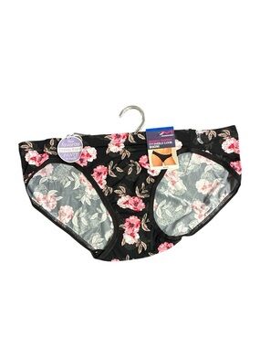 Maidenform Floral Bikini Briefs in Black and Pink size XL new